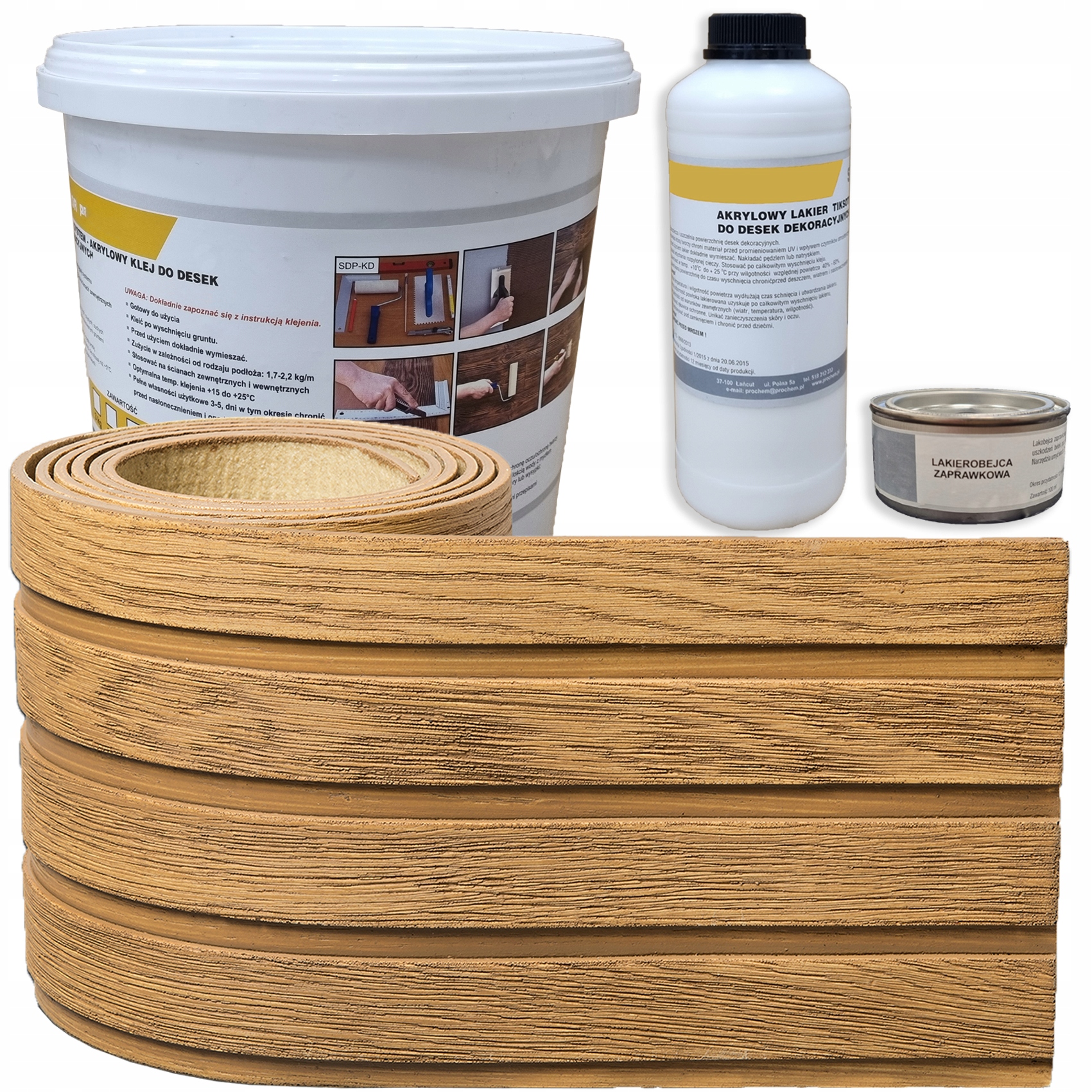 Lamely Fasádní vnější lamely na zeď Světlý Dub sada na 1 m²