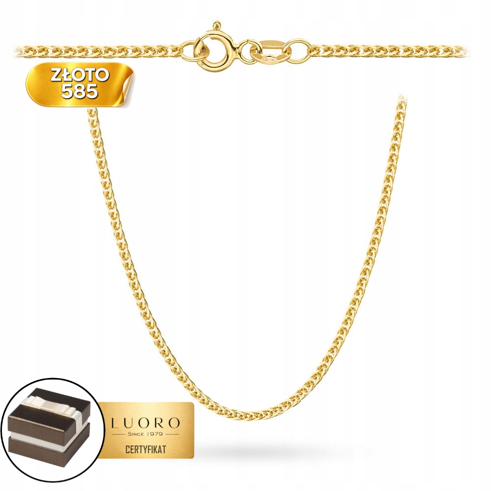 Řetízek Zlatý 585 14K Vazba Liščí Ocas 55 CM Elegantní Klasický