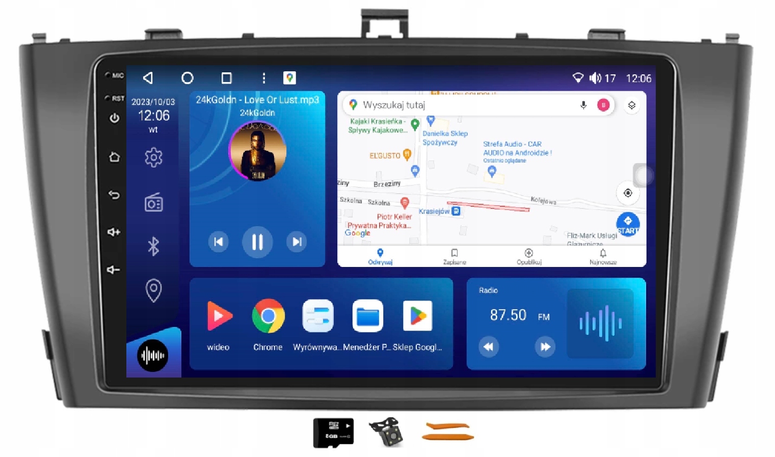 Rádio Android Navigácia Qled Carplay Lte 64GB Toyota Avensis 3 T27 08-15