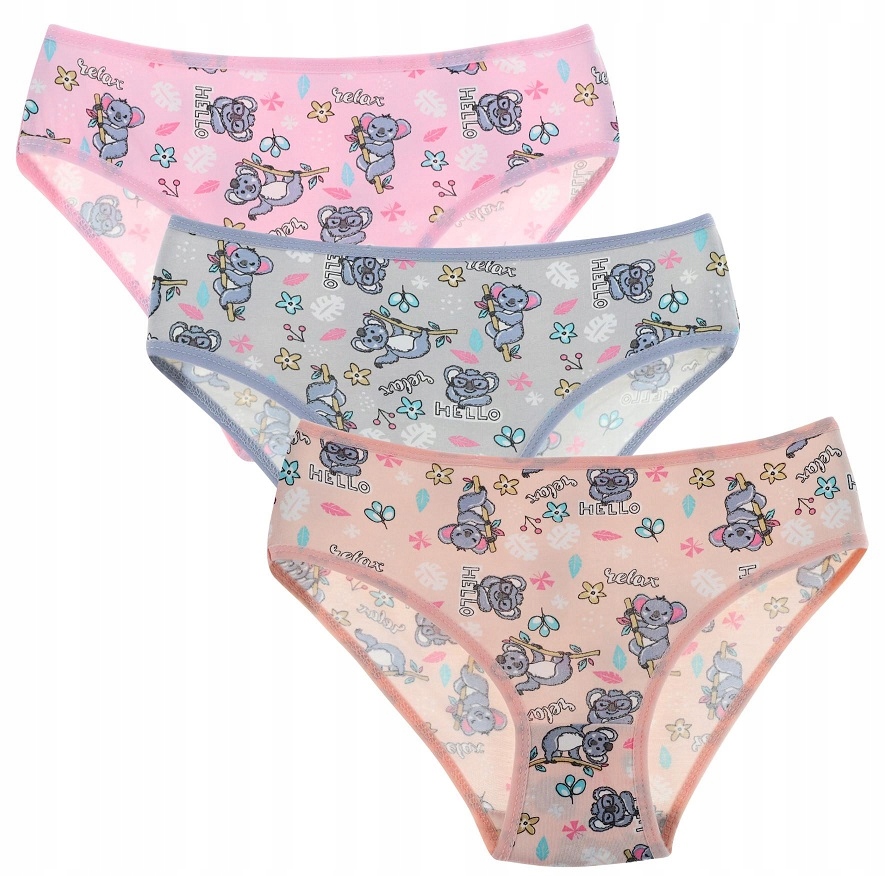 

3X Figi Majtki Moraj Dziewczęce Kolorowe 116-122