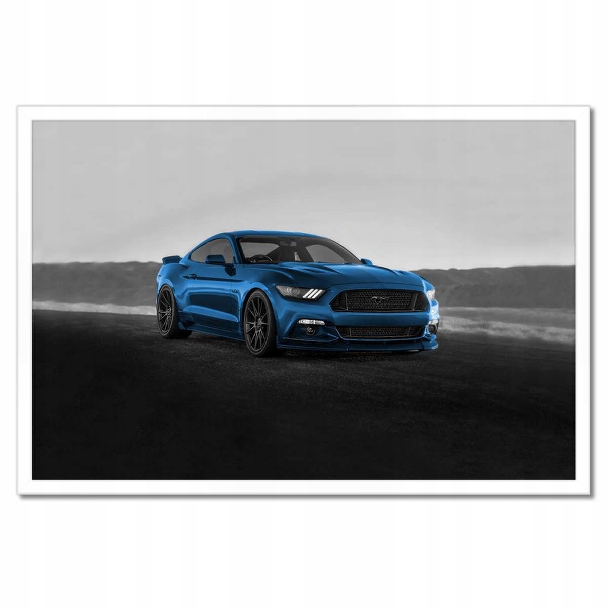 Plakáty v rámu 60x40 Modrý Ford Mustang