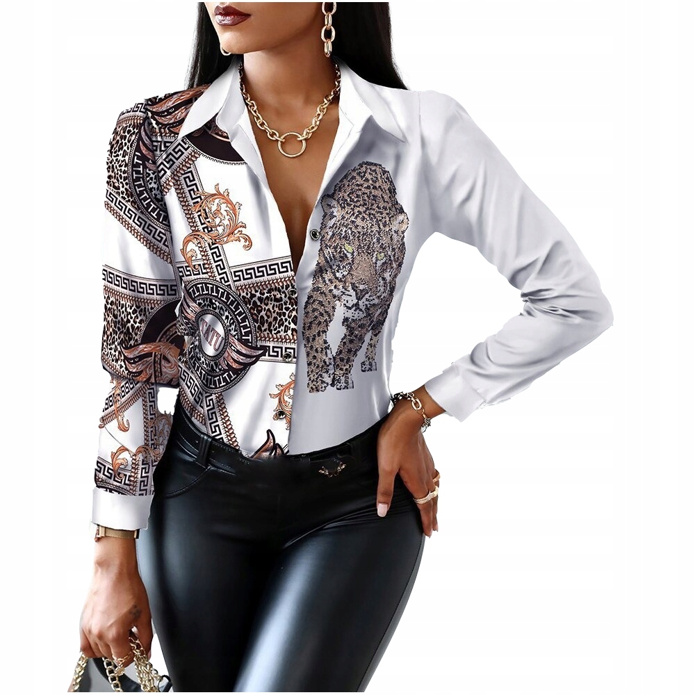 ELEGANCKA KOSZULA BLUZKA ROZPINANA MIX KOLORÓW S