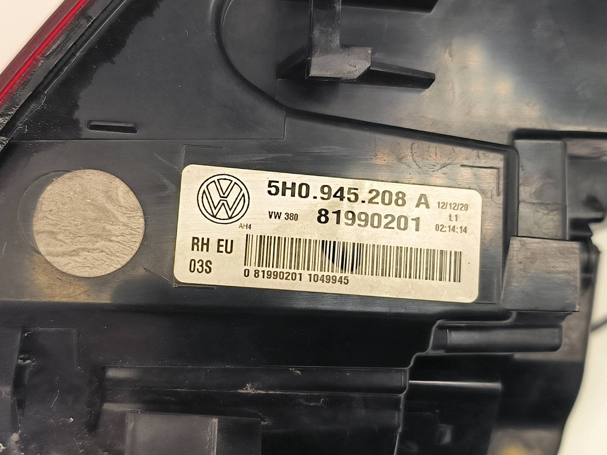 light right rear part 5H0945208A VOLKSWAGEN GOLF VIII R-LINE