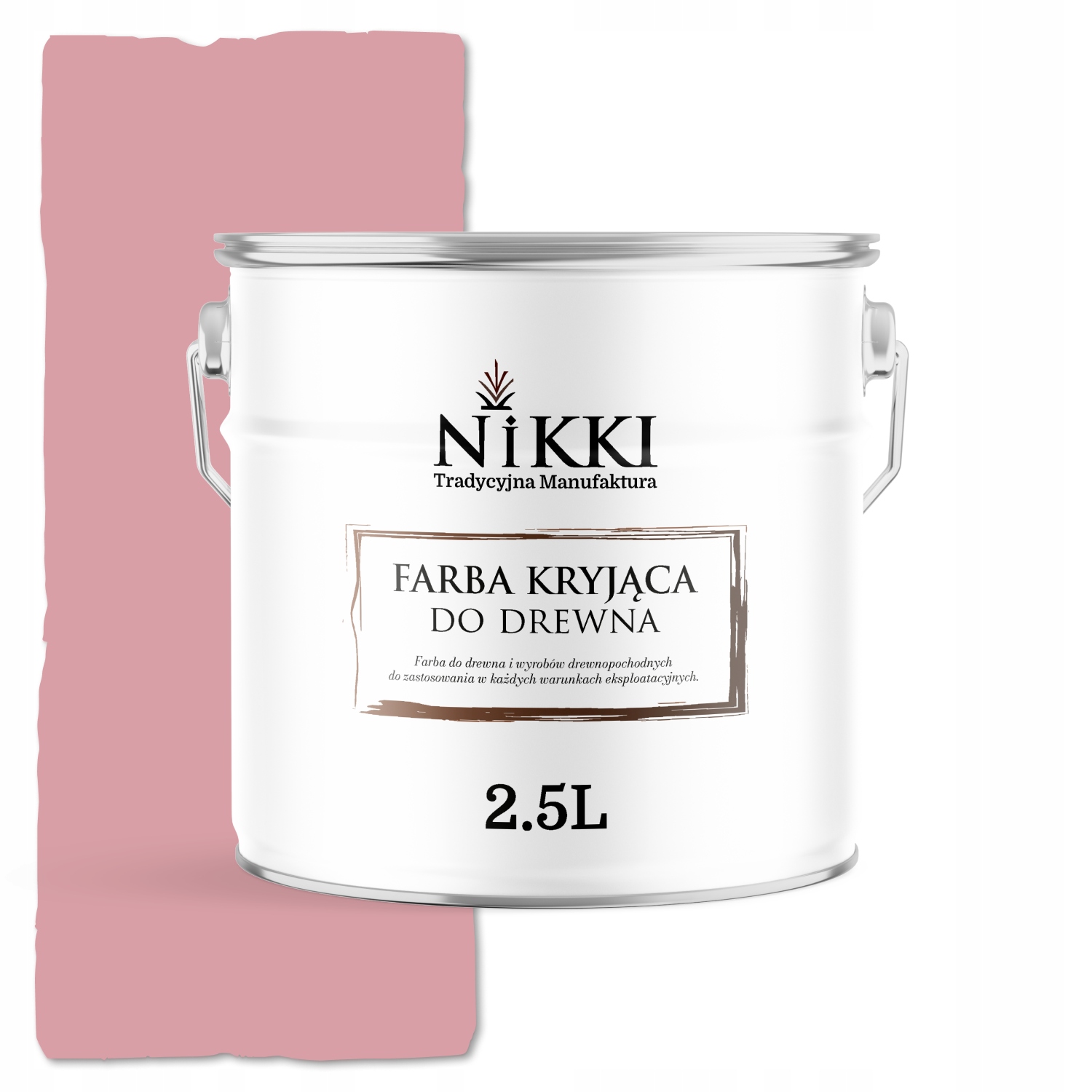 Farba Do Drewna Kryjąca Drzwi Renowacji Różowy Jasny RAL3015 Satyna 2,5L Uv