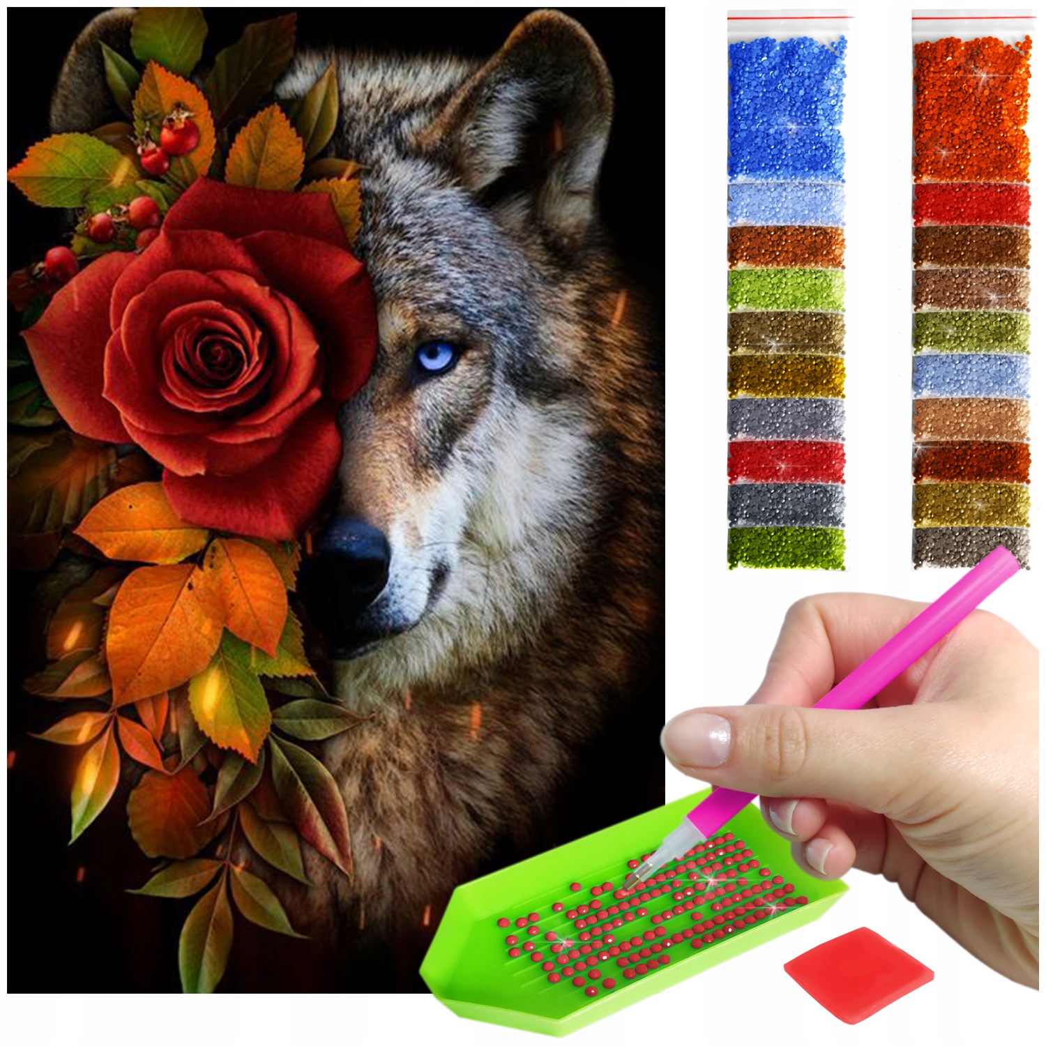 Haft Diamentový Velký 60x40cm Diamond Painting Mozaika Diamentové Příslušenství