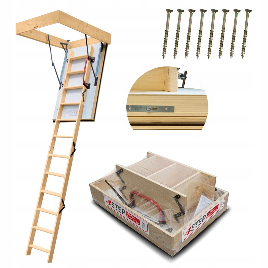 Půdní schody Extreme 76 mm 90x70 70x90 0,55 W/m2K H275 cm Šrouby Bonus