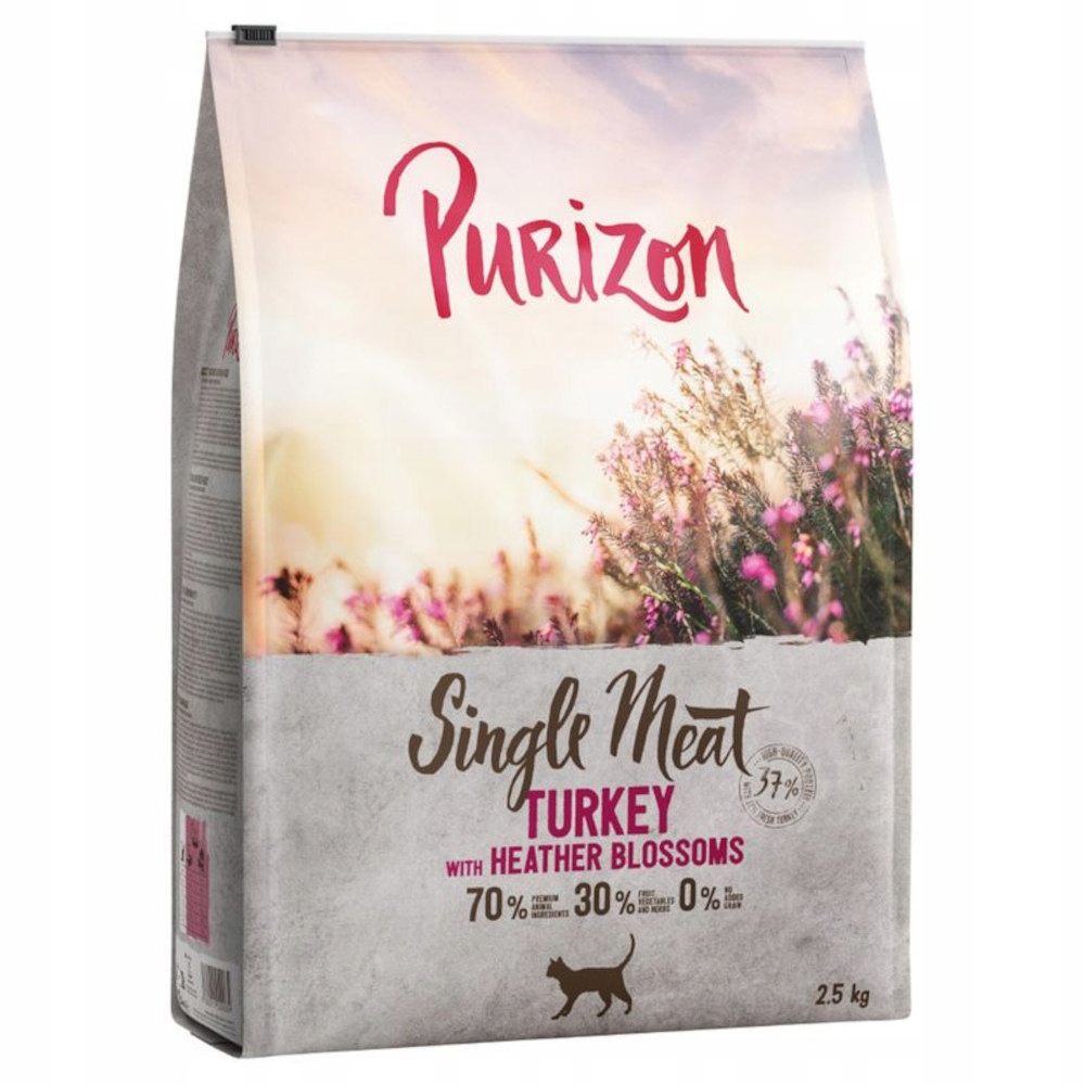 Purizon Single Meat Turkey 2,5kg indyk z kwiatami wrzosu