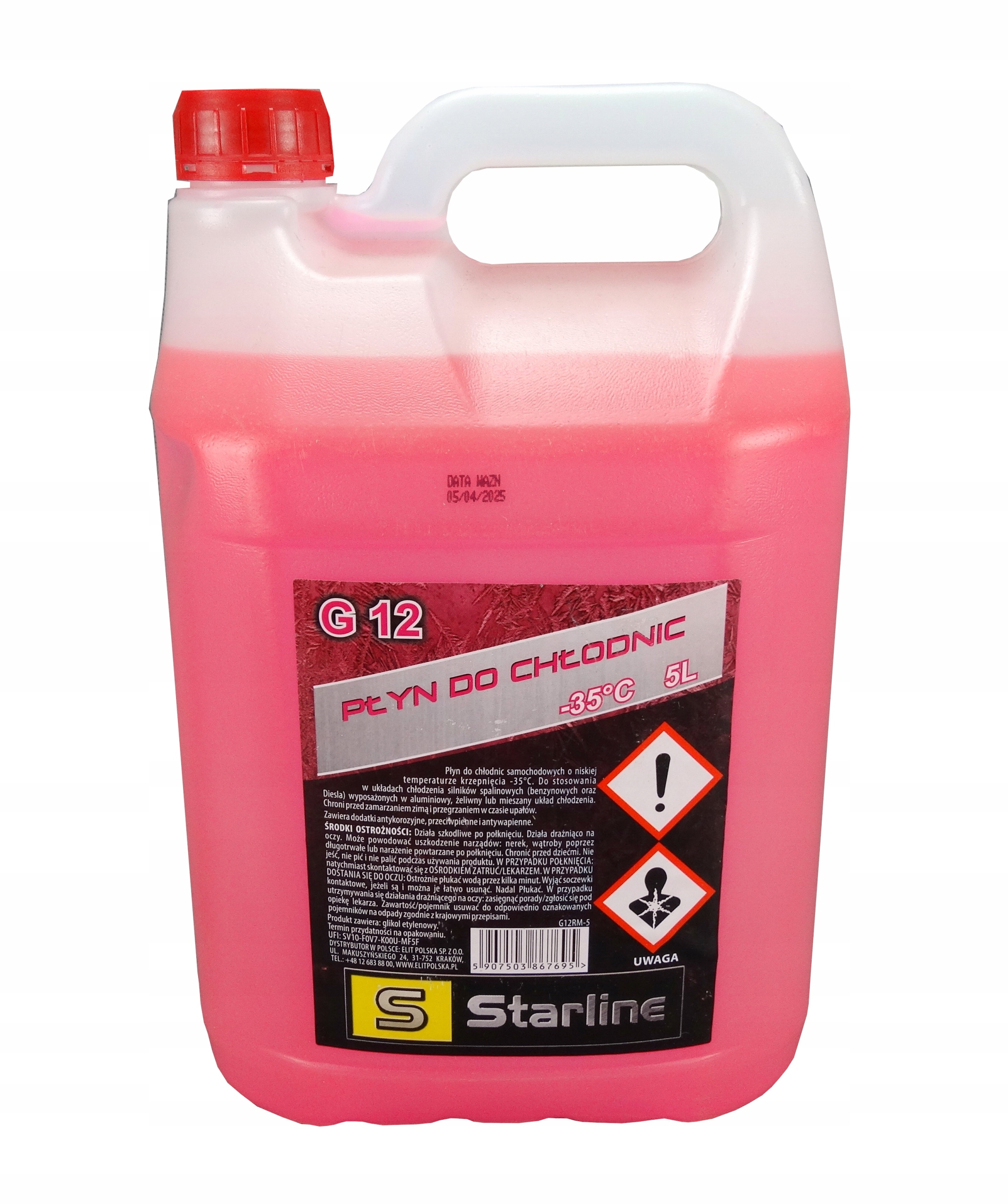 

Płyn Chłodniczy Chłodnic Starline 5L Czerwony G12