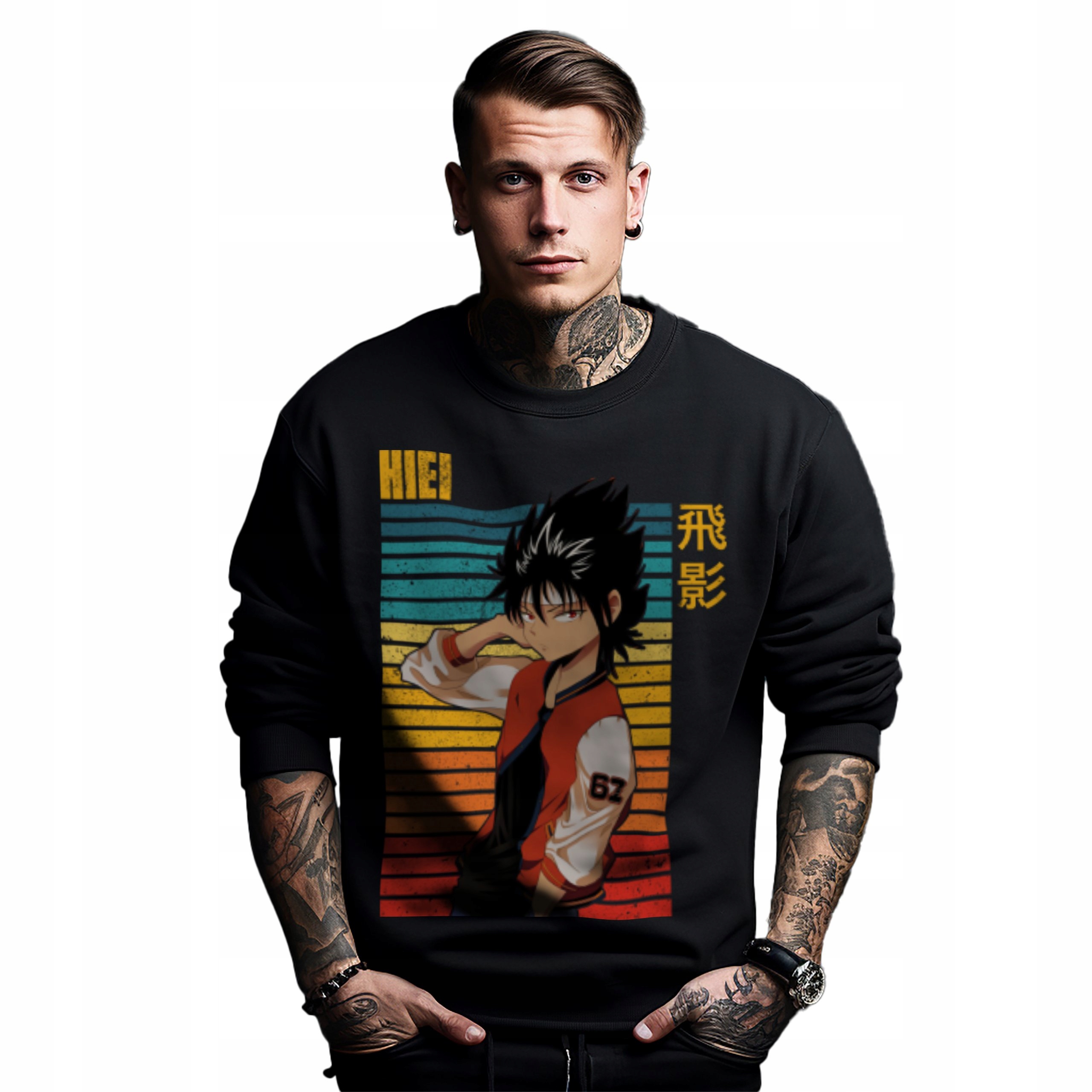 Mikina s potiskem Anime Hiei Retro Style