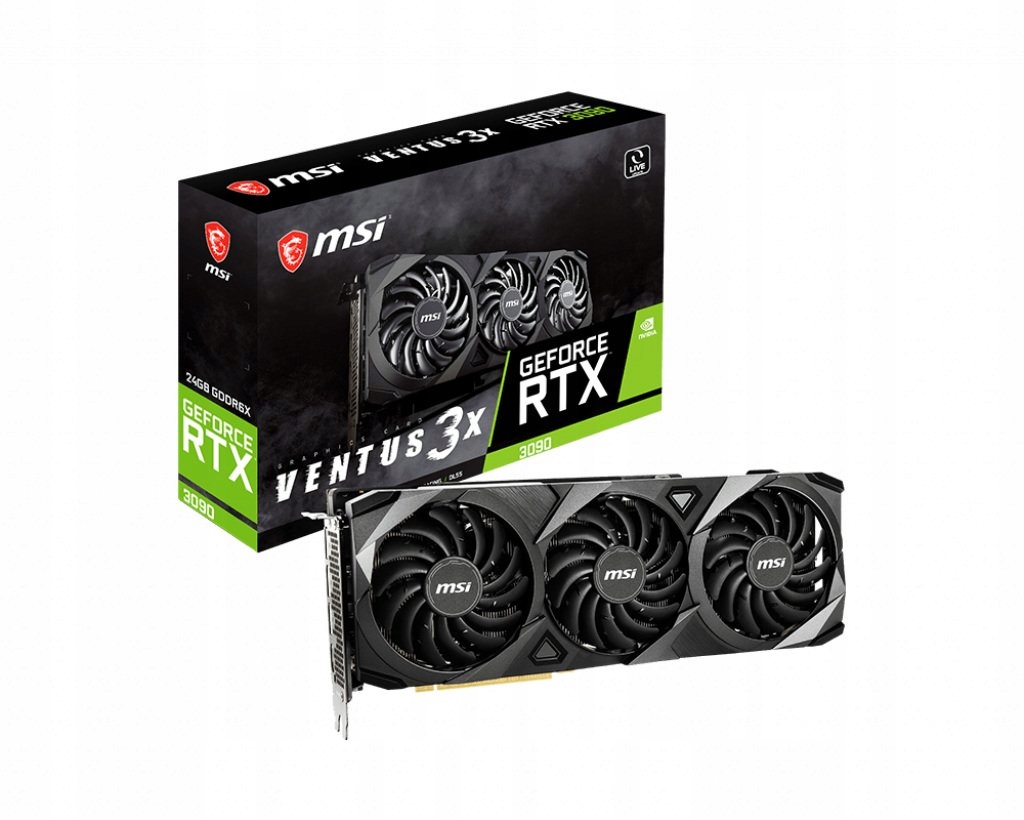 Видеокарта MSI RTX 3090 VENTUS 3X 24G OC 24GB