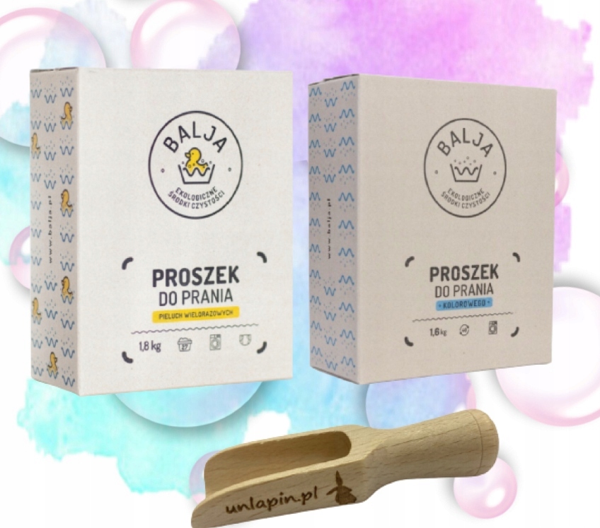 Balja Proszek do prania kolorów i pieluch Zestaw Miarka