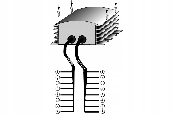 HELLA TRANSFORMATOR REDUKTOR 24 12V Producent części Hella
