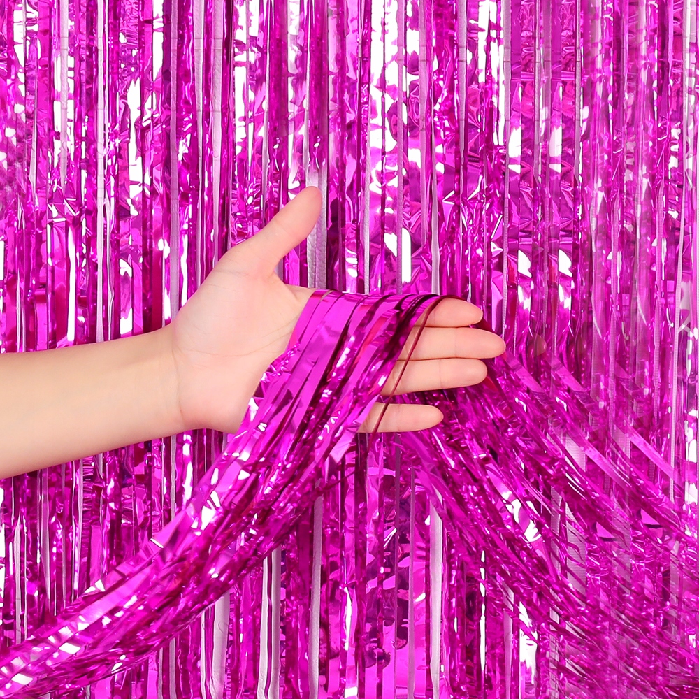 KURTYNA ZASŁONA IMPREZOWA CIEMNO RÓŻOWA