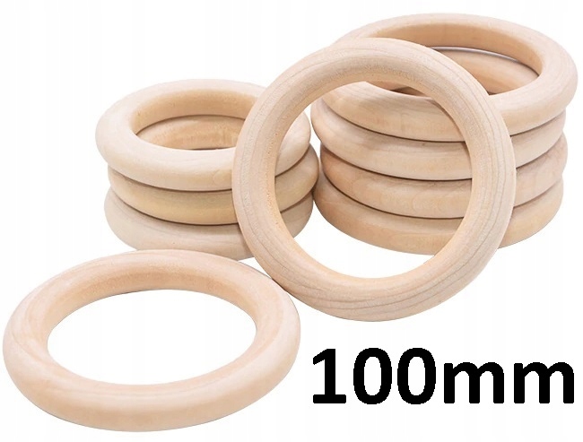 

Drewniane kółko do Makramy Karnisza 100mm 1szt