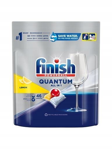 2x Finish Quantum All in 1 kapsle do myčky nádobí Lemon 46 Ks
