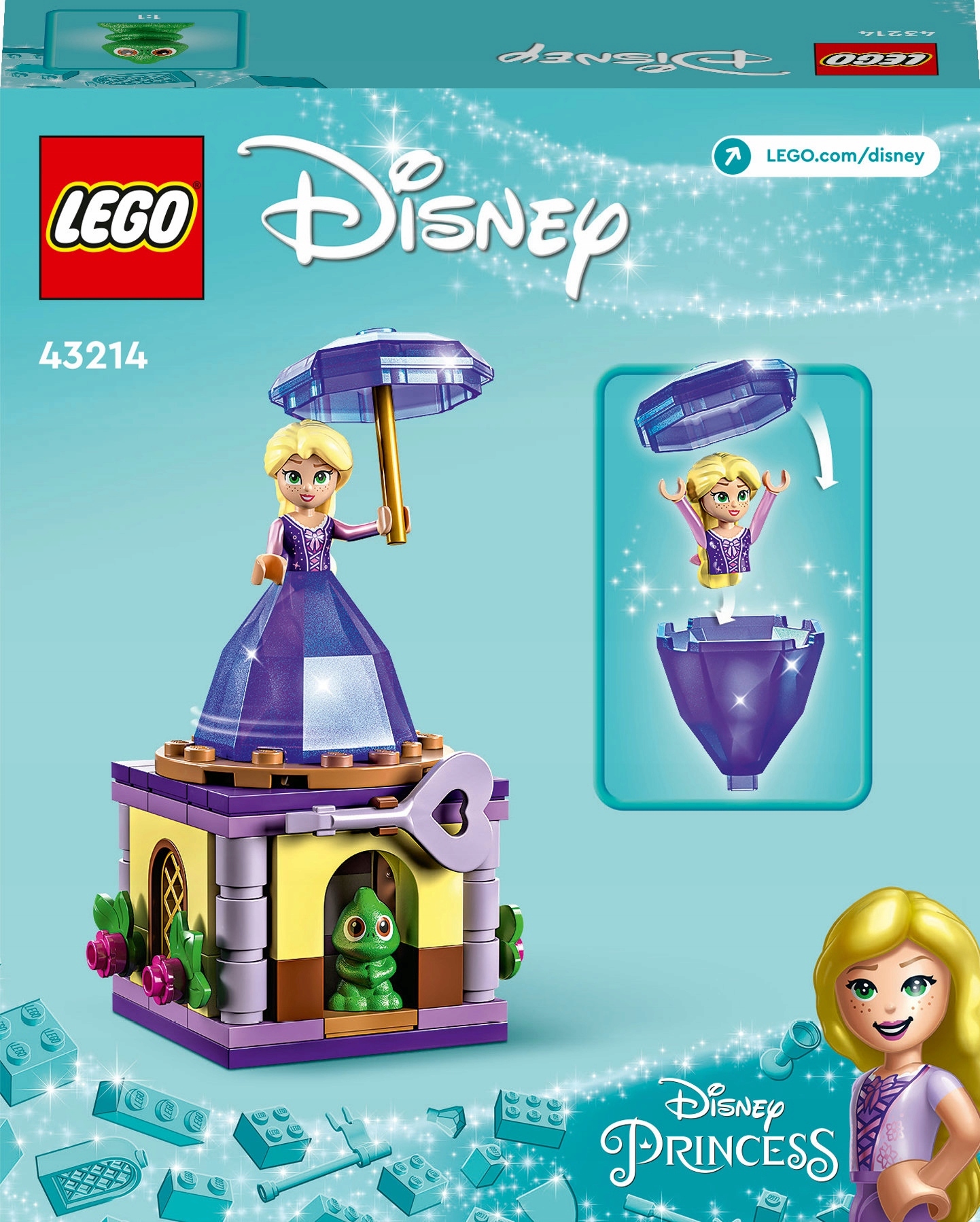 LEGO DISNEY PRINCESS WIRUJĄCA ROSZPUNKA ZESTAW 43214 + TORBA NA PREZENT EAN (GTIN) 5702017424811