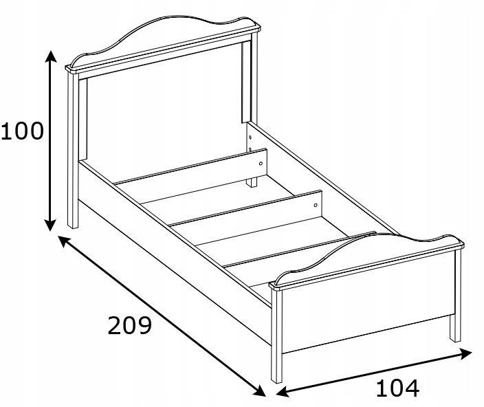 LUNA Zestaw do pokoju młodzieżowego łóżko/regał Liczba elementów w zestawie więcej niż 6