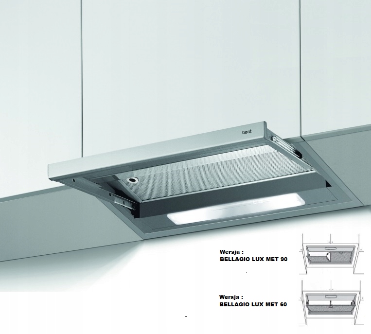 Okap do zabudowy BELLAGIO LUX MET 60