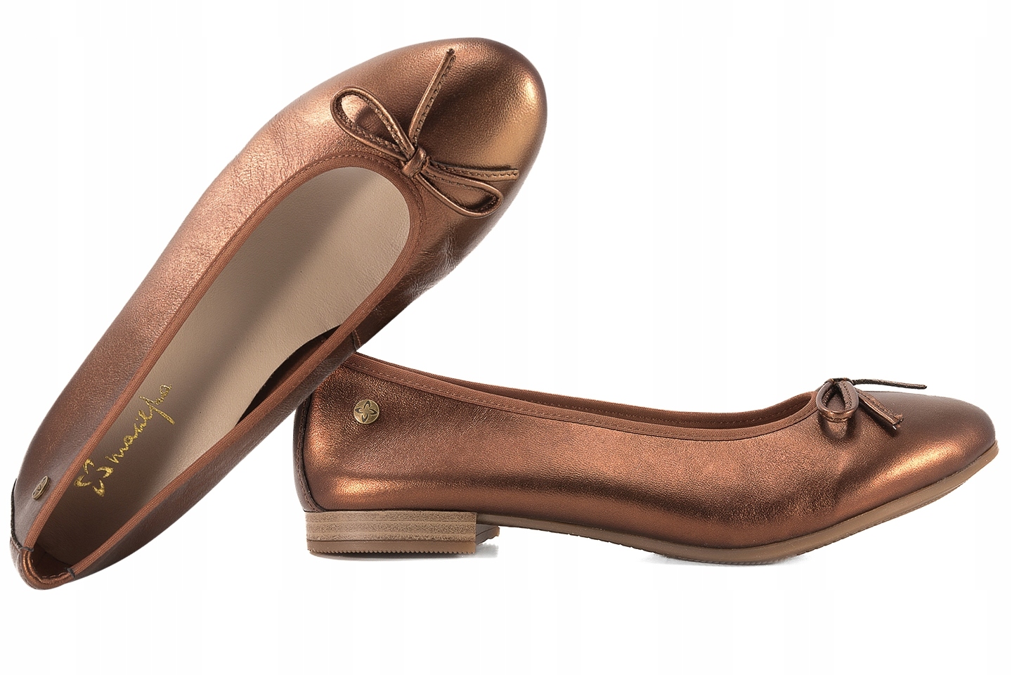 Maciejka P6800-02/00-0 Balerínky Polobotky Balerínky Kožené měděné 39