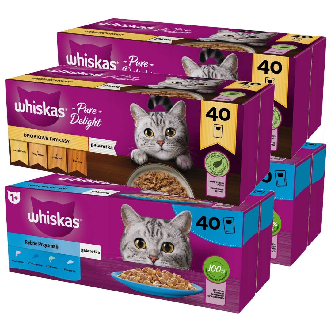 Levně Whiskas 160x85G Drůbež A Rybí Pochoutky V Želé