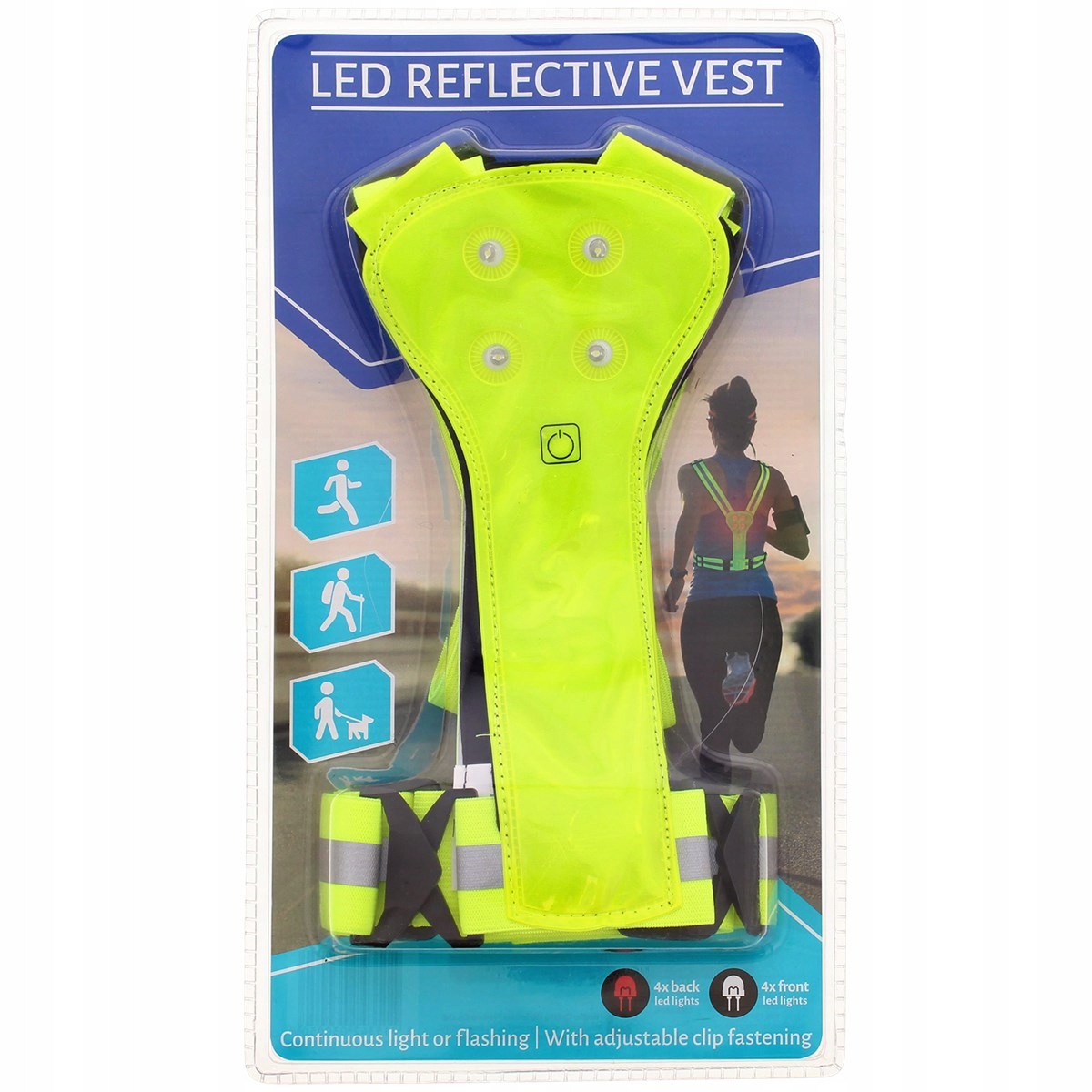 KAMIZELKA ODBLASKOWA LED do BIEGANIA ROWER SPORT ŻÓŁTA MASCOT EAN (GTIN) 8715342030050