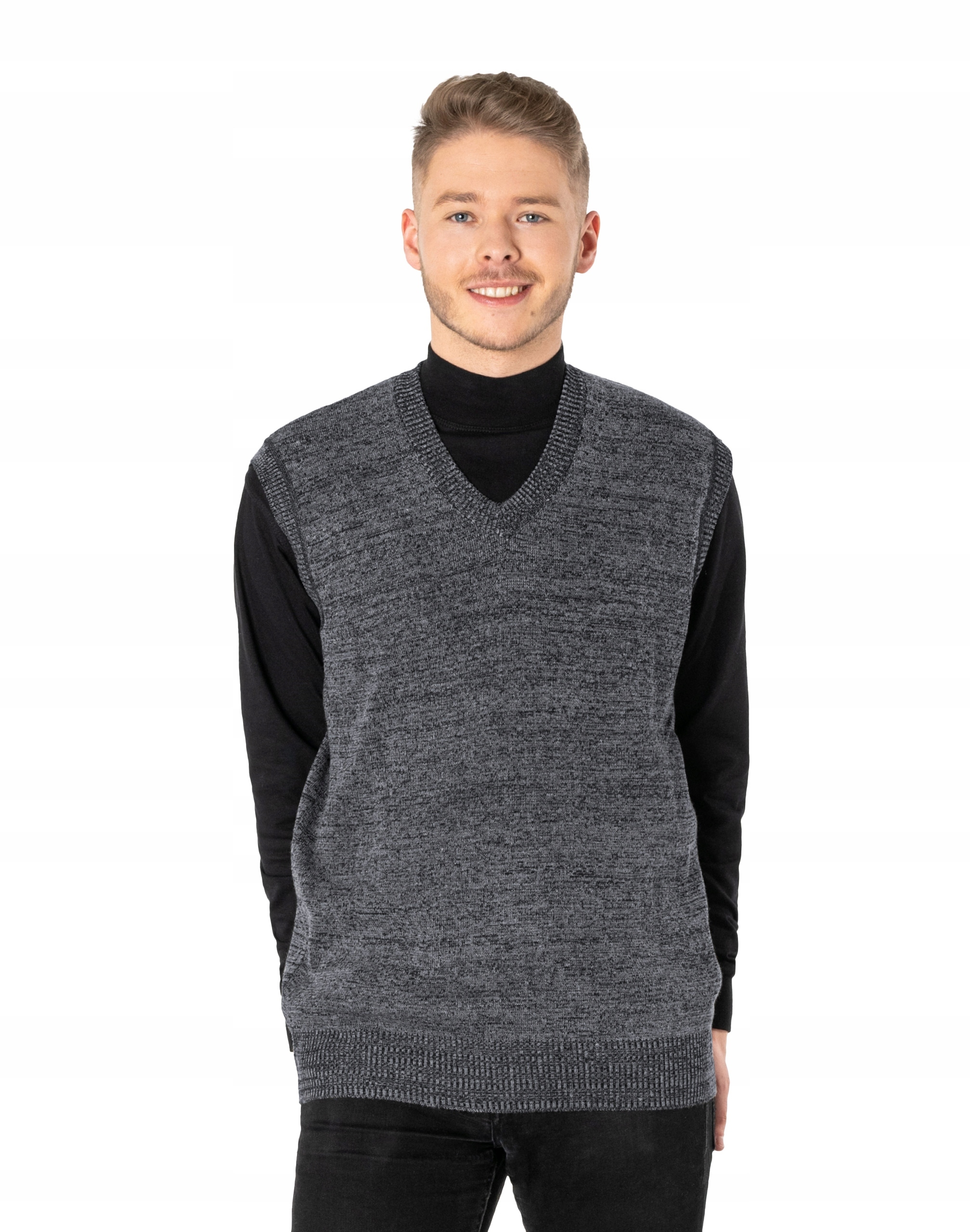 

Sweter bez Rękawów Kamizelka Pulower 2989-01 r 4XL