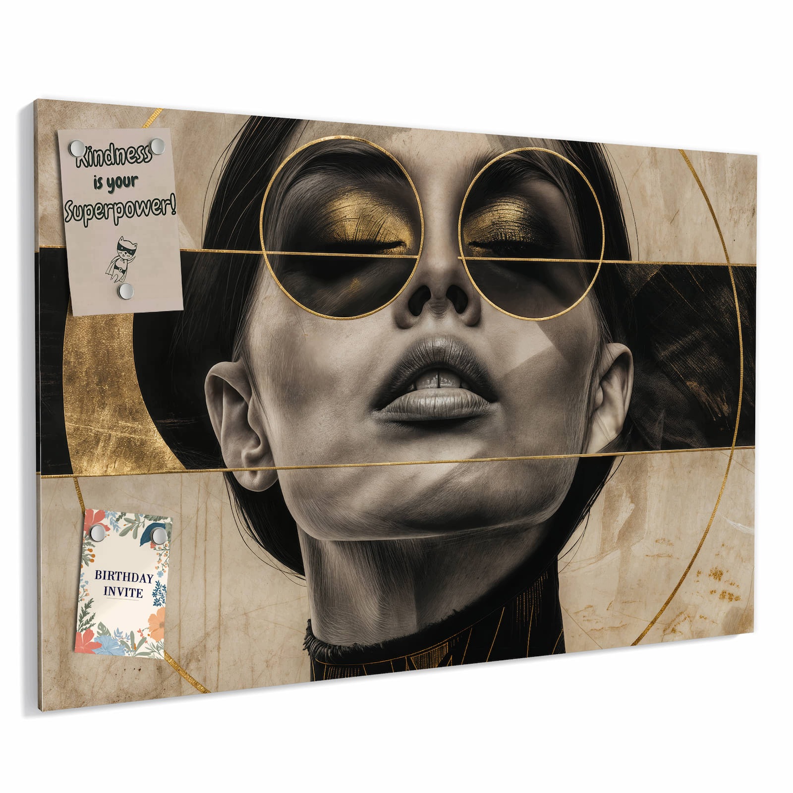 Magnetická tabule Abstraktní Okulary 60 × 40 cm