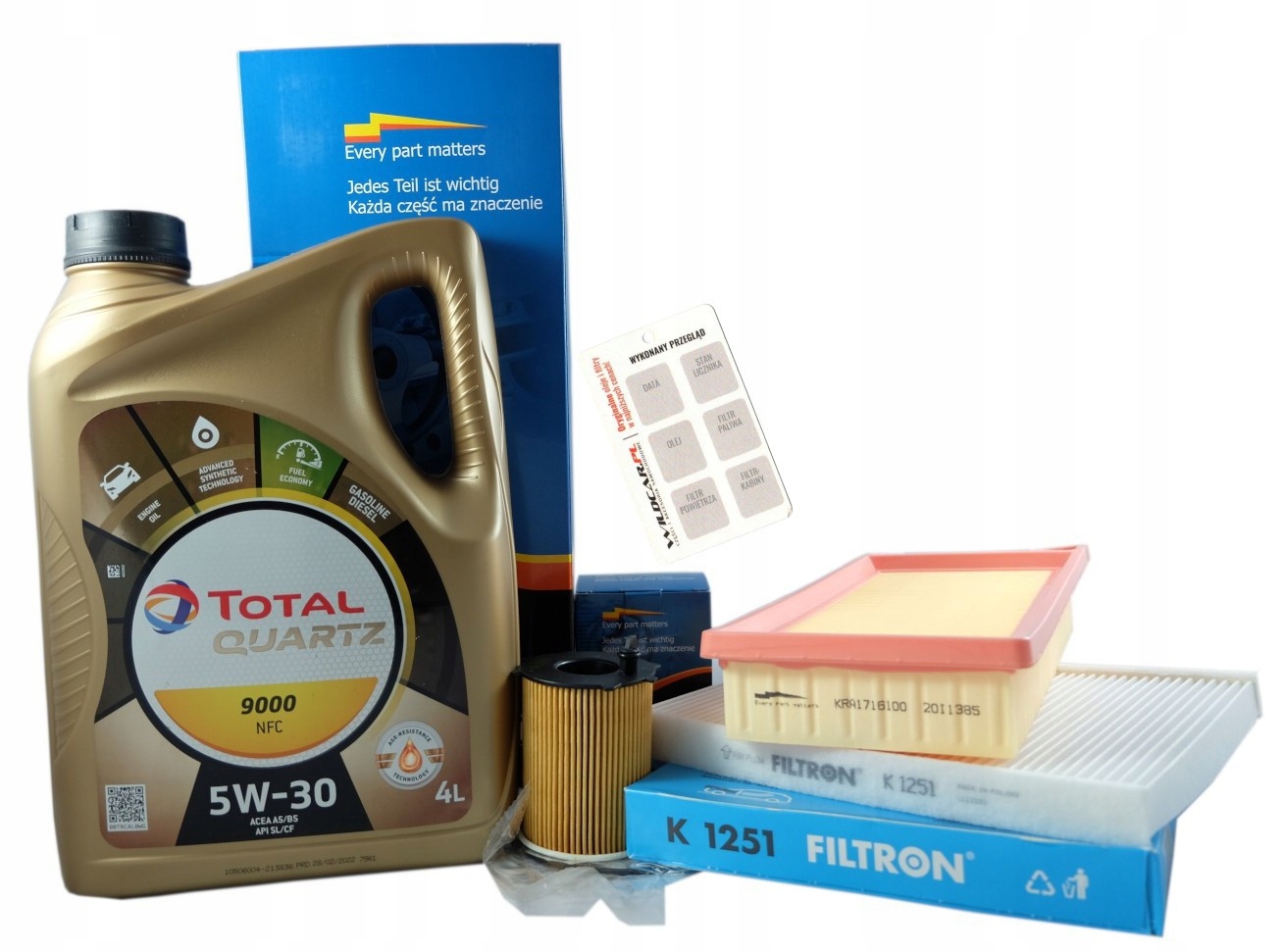 Olej 5W30 Filtre Ford Fiesta 6 VI 2008- 1.4 TDCi