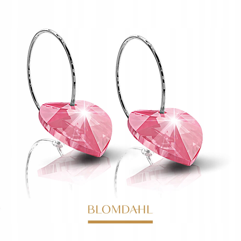 Blomdahl Náušnice Hypoalergenní Srdíčka Růžová 10 mm