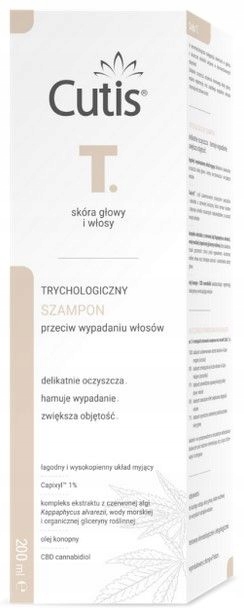 Cutis T-trychologiczny Szampon przeciw wypadaniu włosów, 200 ml