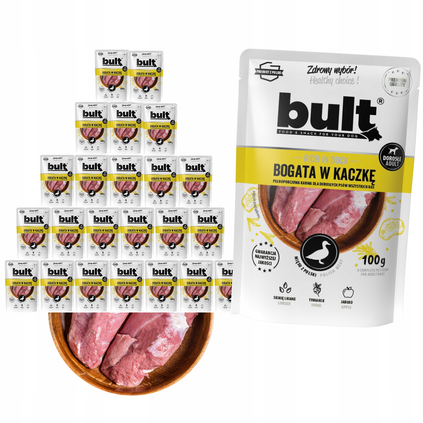 Bult vlhké krmivo pro psy Kachna sáček 24x100 g