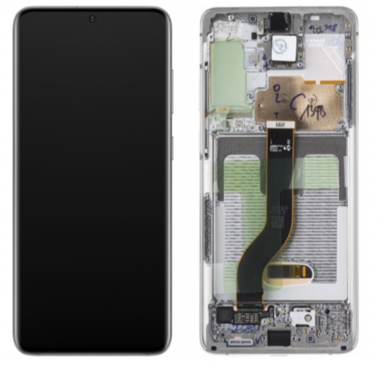 Org LCD displej Samsung S20+ Plus SM-G985/G986 Bílý S Rámečkem