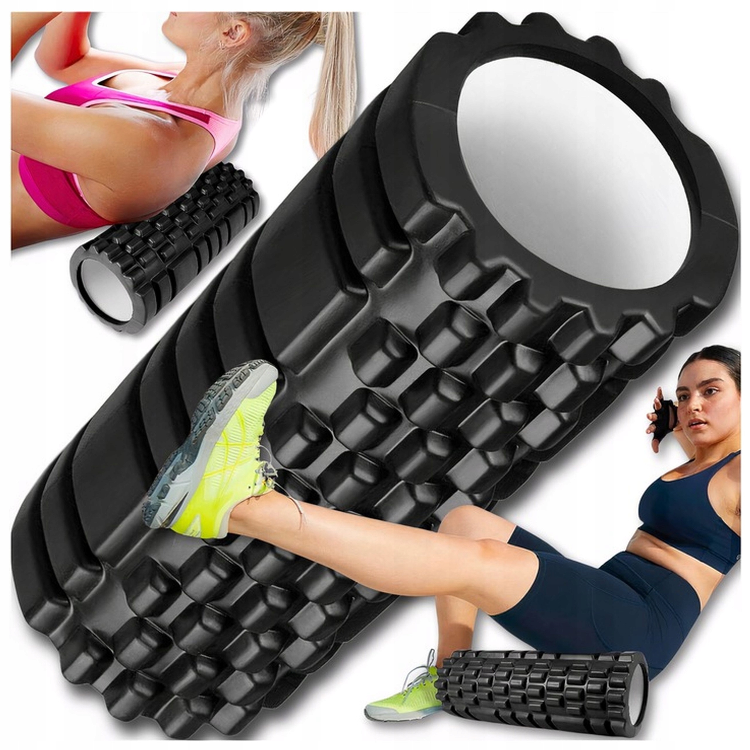 Wałek XXL 45cm Do Masażu Rolowania mięśni Pleców Nóg Masażer Roler Fitness