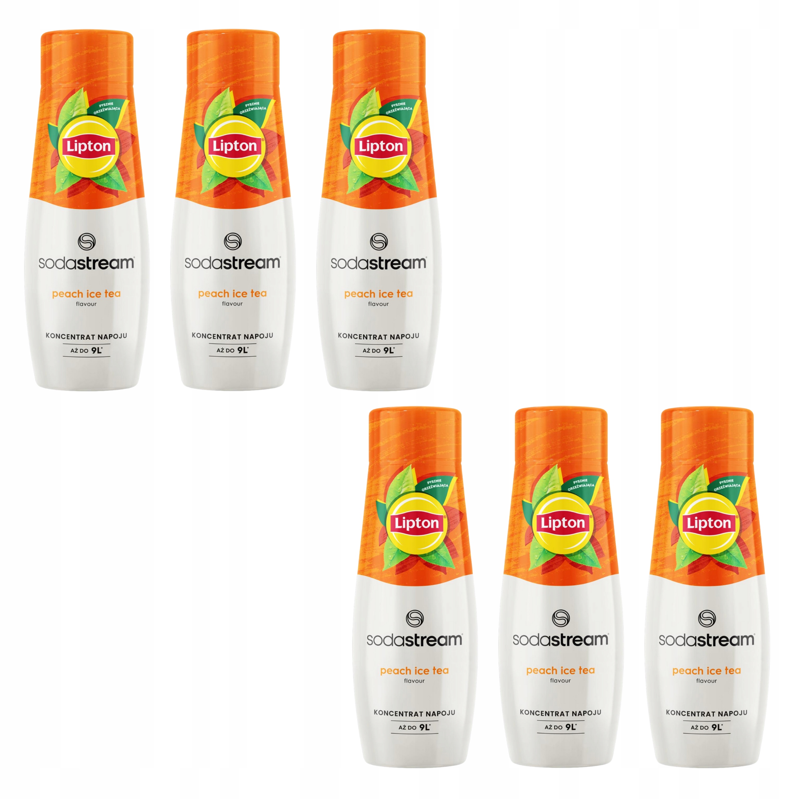 Levně 6 x Koncentrát saturátoru Sirup Sodastream Ice Tea Lipton Peach Broskev