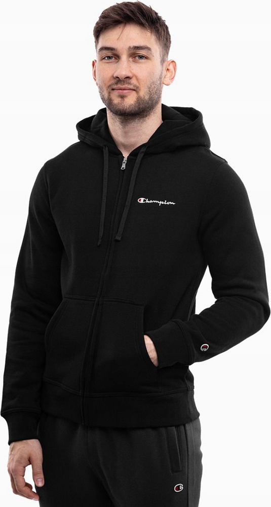Pánská Mikina Champion Full Zip Hoodie Černá 220260 KK001 vel M