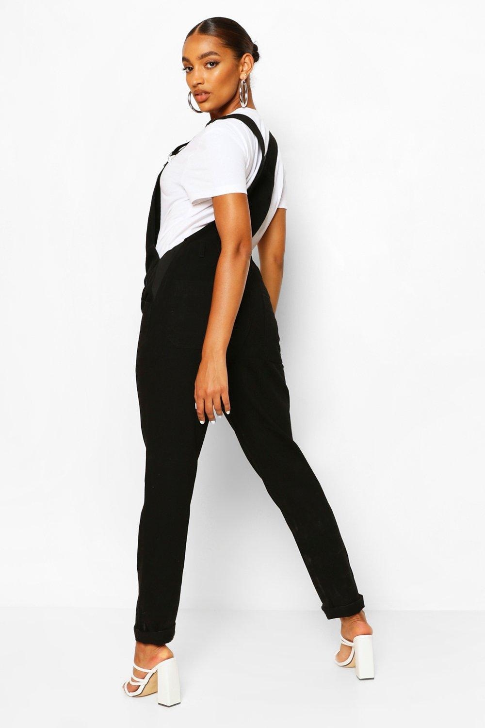 SPODNIE OGRODNICZKI H2T NG2__XXL BOOHOO CZARNE CIĄŻOWE JEANSOWE