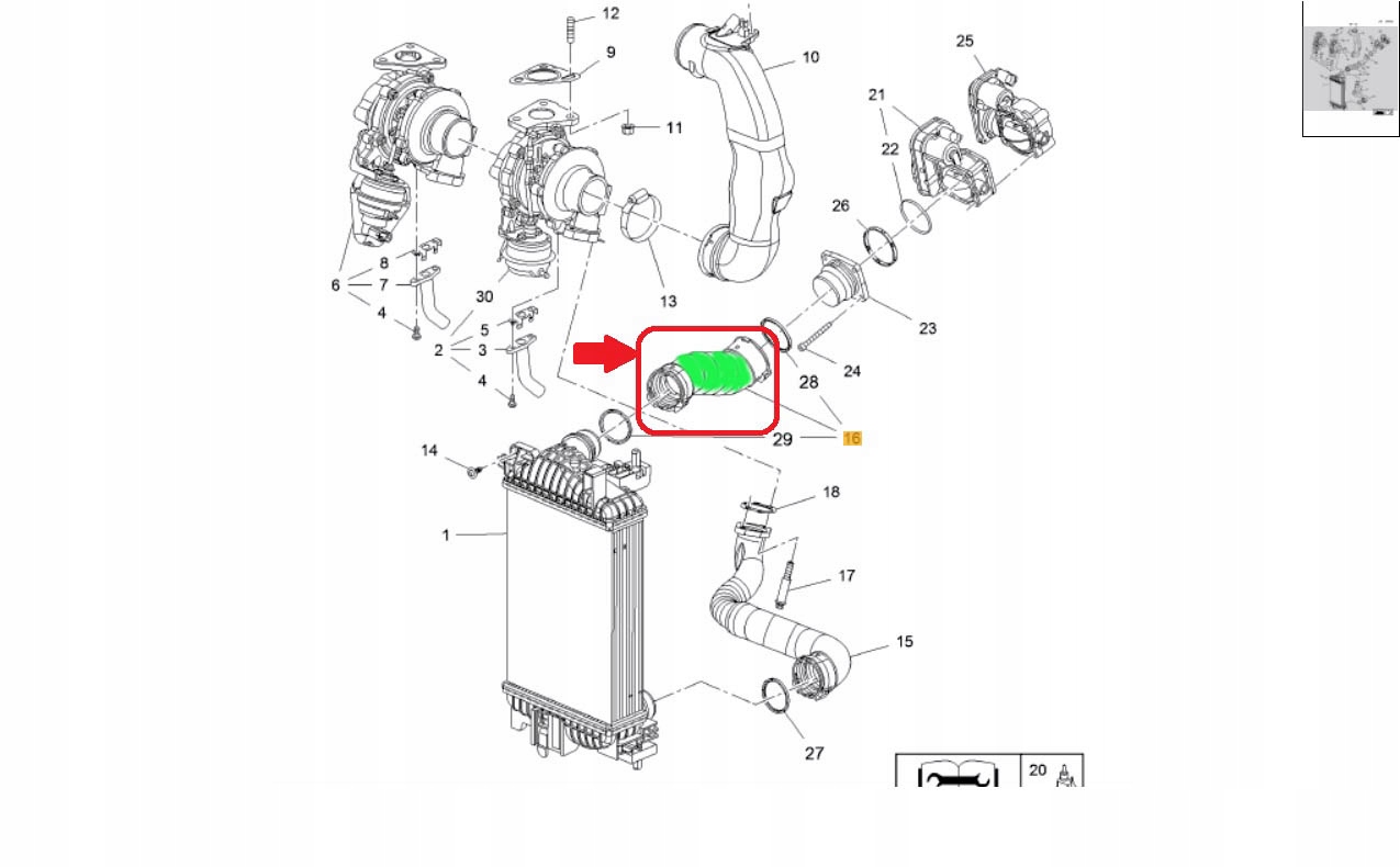 PRZEWOD WAZ TURBO OPEL MERIVA B 1 7 CDTI 13267226 Engine Type Diesel