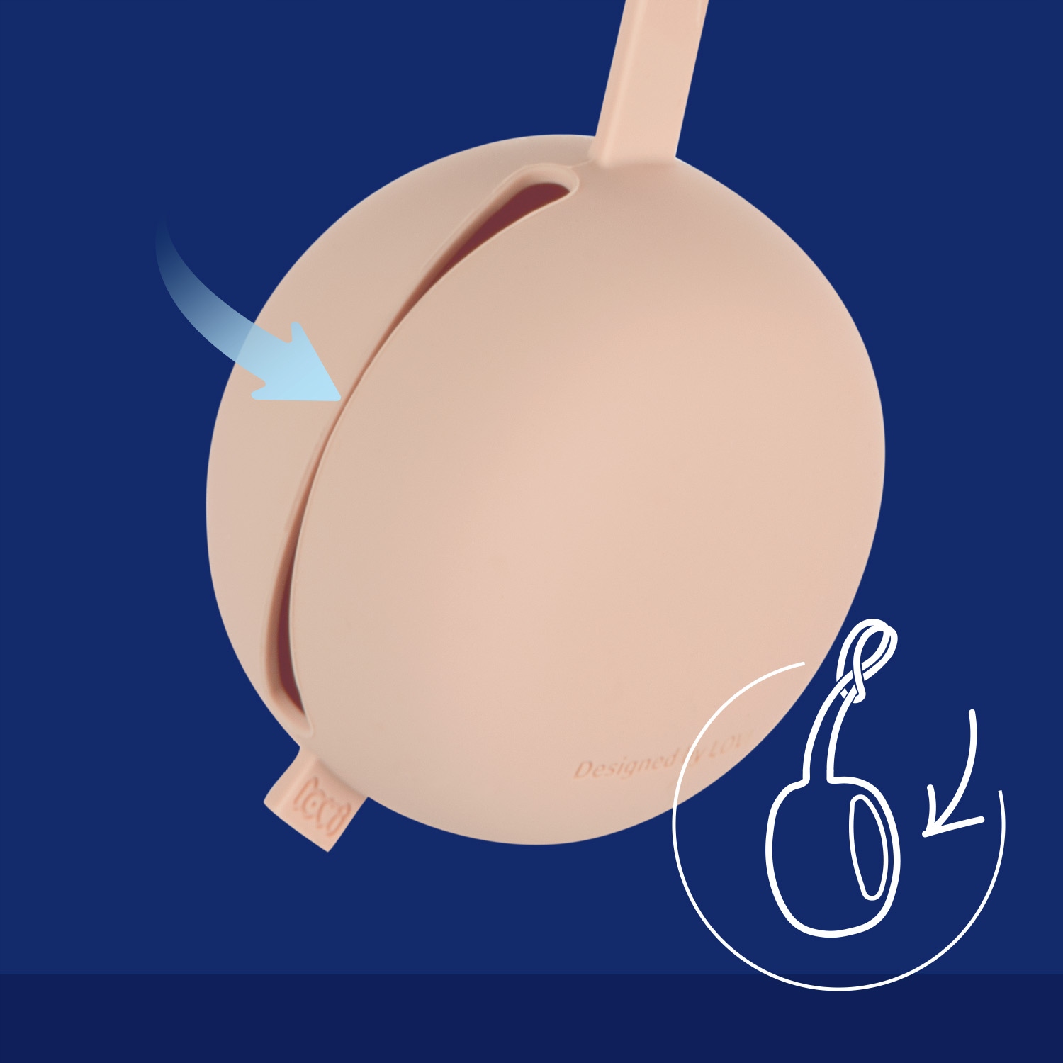 Silikonowe etui na smoczek LOVI Nude z uchwytem Materiał silikon