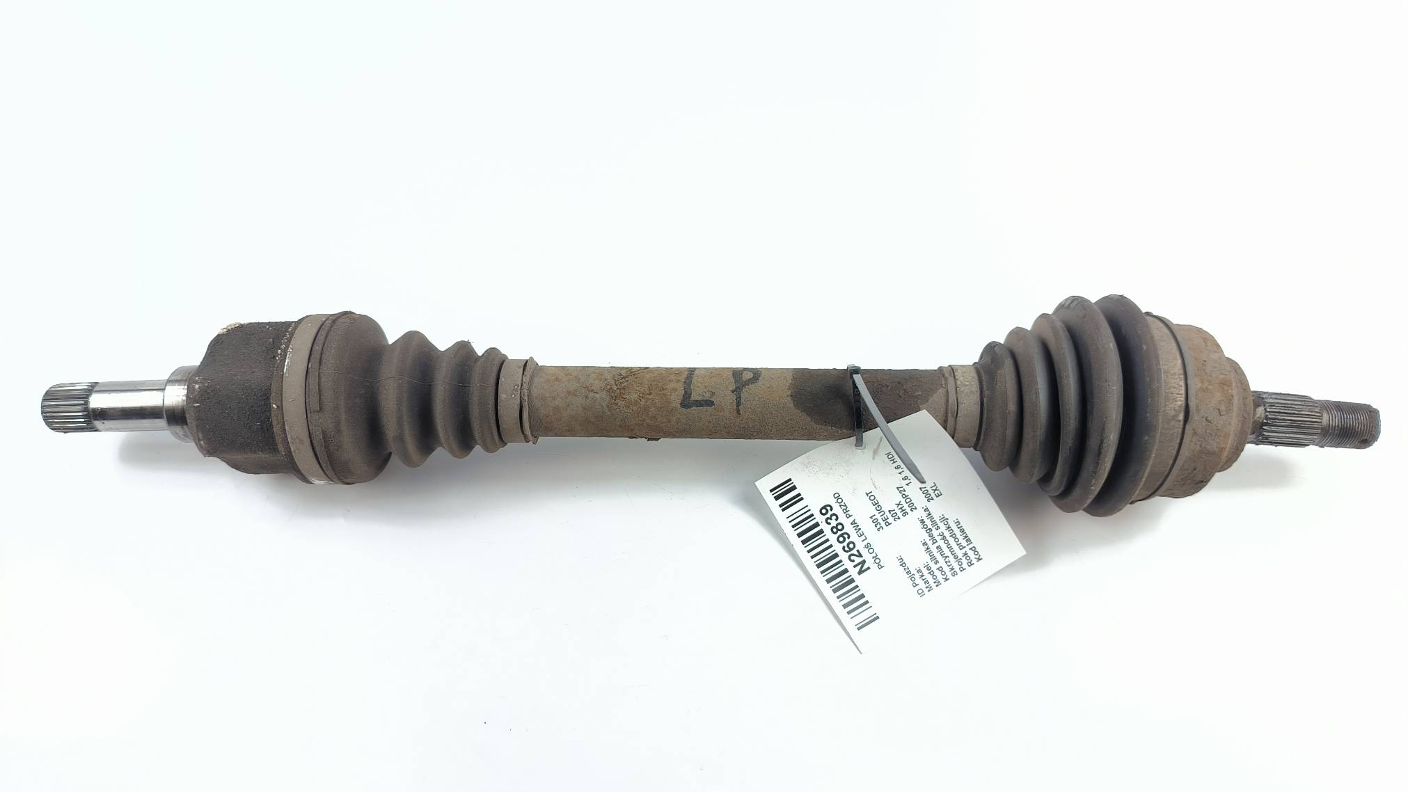 semi-axis left front PEUGEOT 207