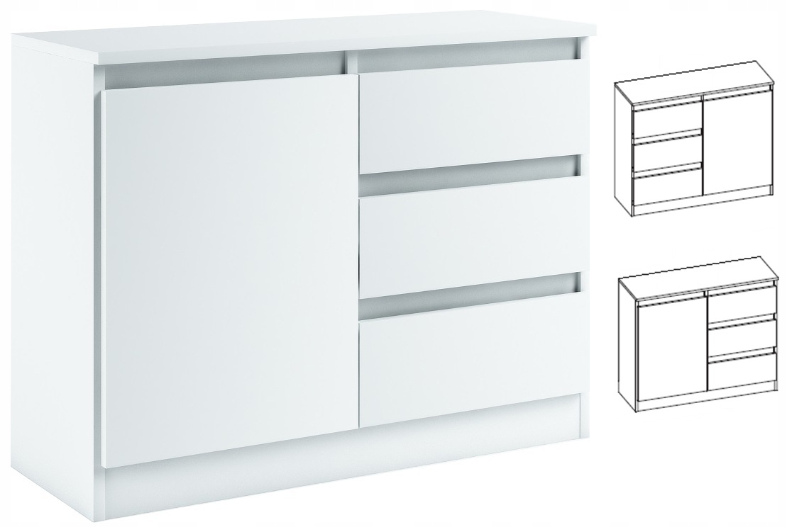 010011 KOMODA B1d3s/79cm - BIAŁY # KOLORY