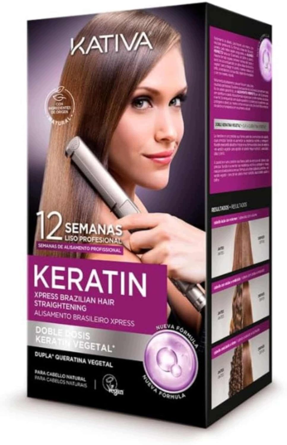 Kativa Keratin Brazylijskie Prostowanie Xpress do 12 tygodni 1 szt