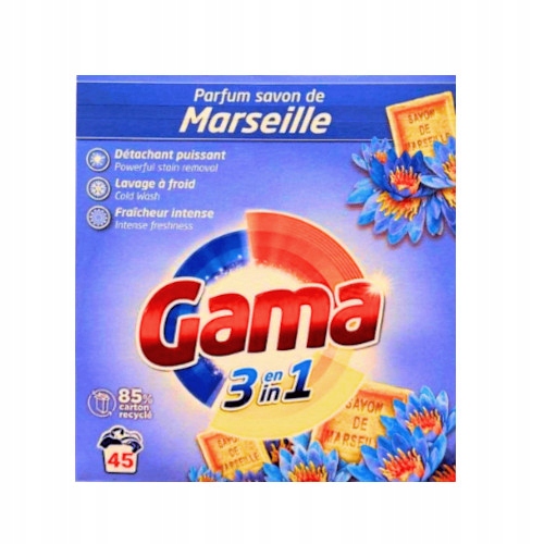 Prášek na praní 3v1 Univerzální Gama Marseille 2,475 kg