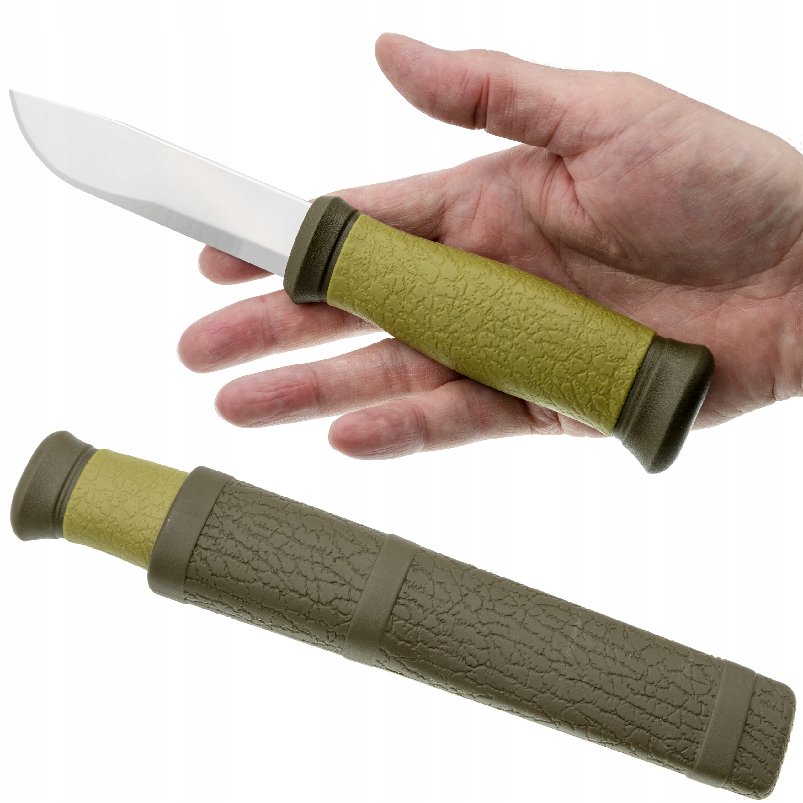 Nóż Z Pochwą Mora Outdoor 2000 Olive 44180503 Kabura Finka