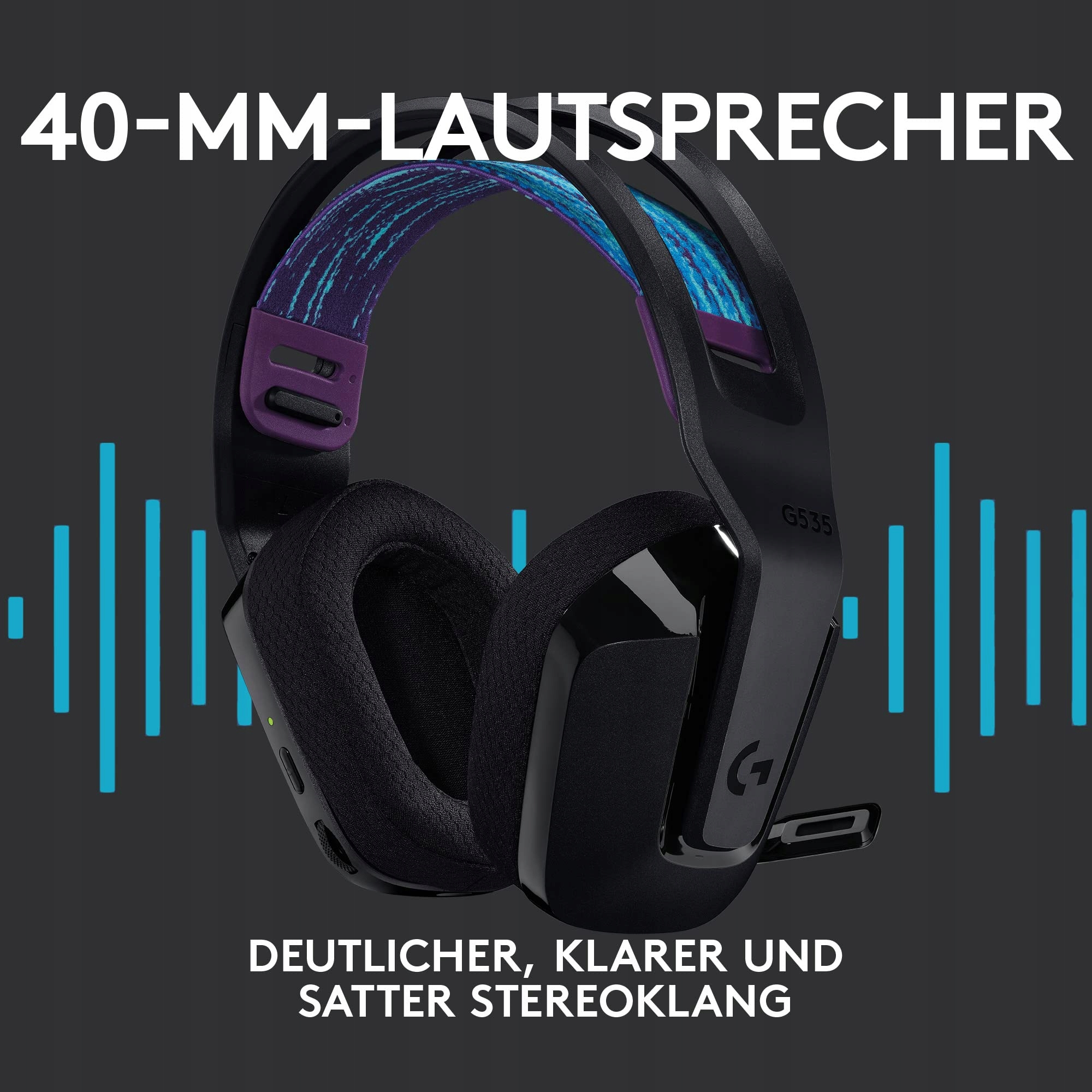 LOGITECH G535 LIGHTSPEED Bezprzewodowy Lekki Headset Gamingowy PC PS4 PS5 — miniatura 5