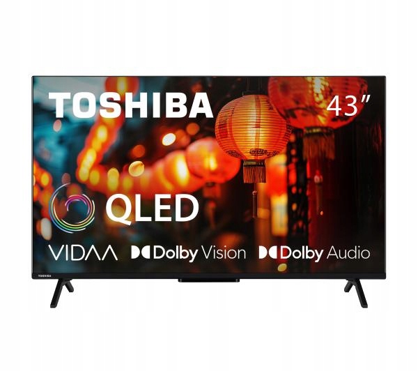 Duży telewizor Qled Toshiba 43QV2463DG 43" 4K Uhd czarny 43 cale