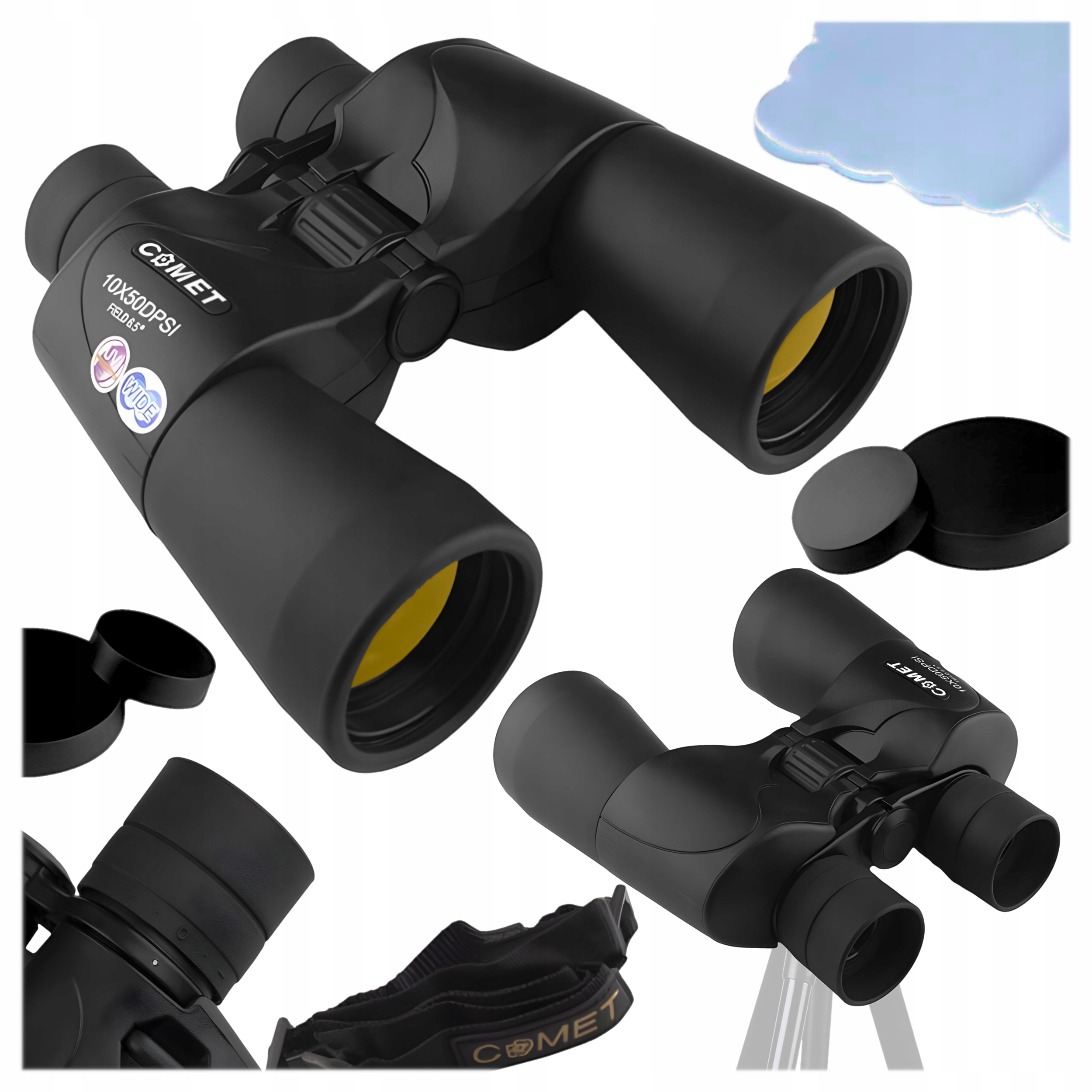 Lornetka 10x50 Zoom Etui Szklana Optyka Myśliwska Wojskowa Turystyczna