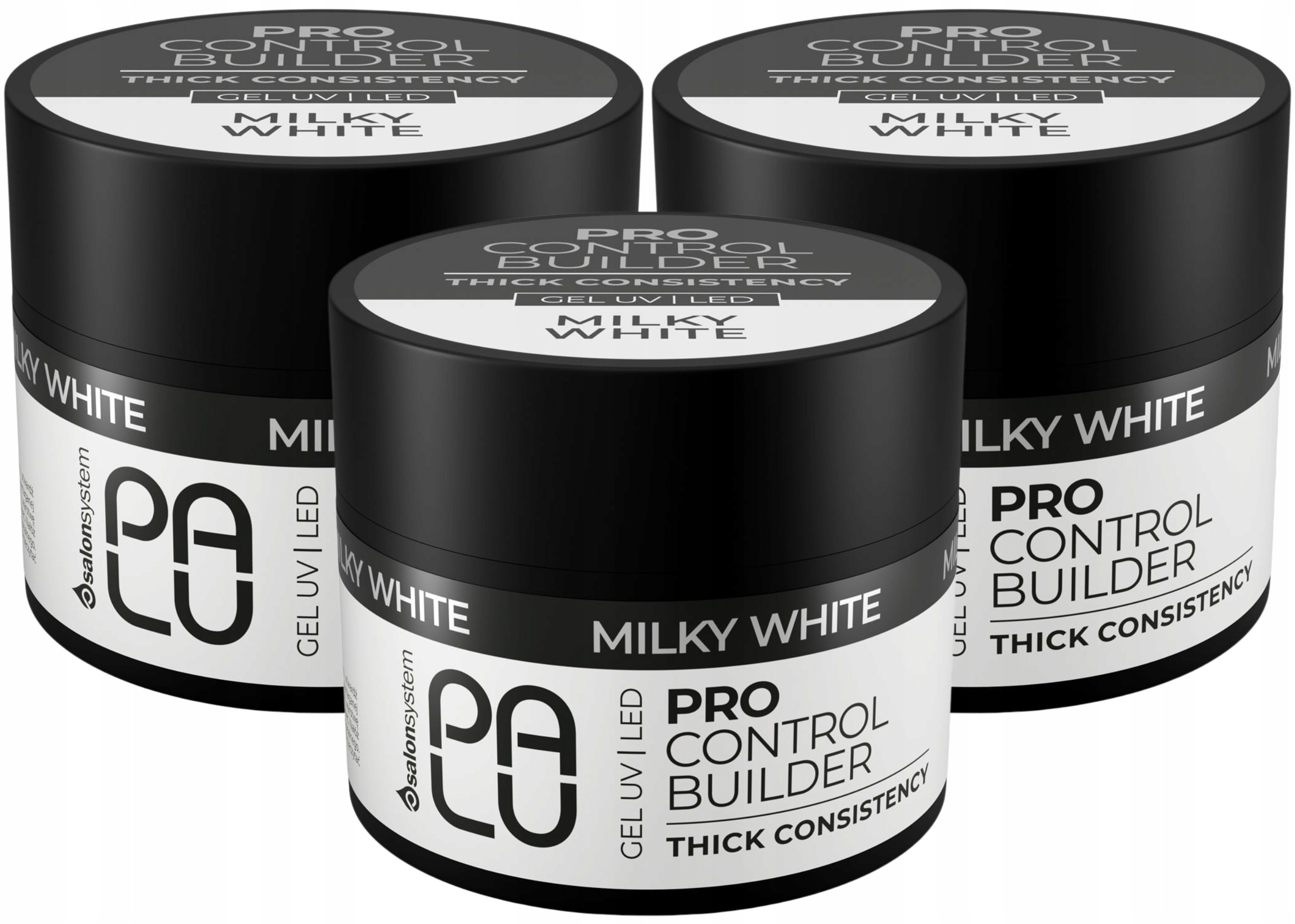 3 x Palu Stavební Gel Milky White Pro Control Builder Gel 45 g Tixotropia