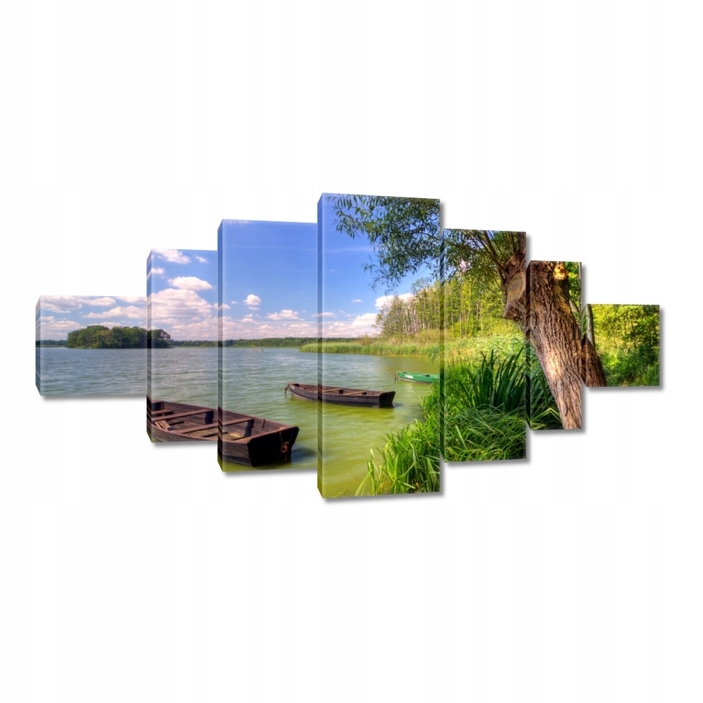 Obraz 200x100 Jezero Lodě Krajina