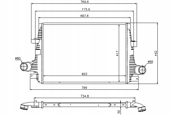 NISSENS INTERCOOLER ALFA ROMEO 159 2.4 JTDM Q4 (93 Producent części Nissens
