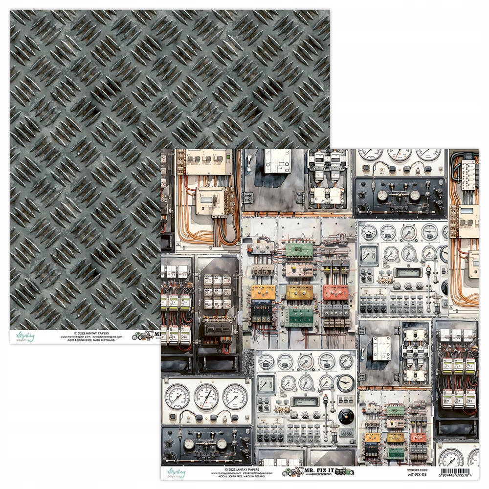 Papier do scrapbookingu 30x30 Mintay Mr. Fix It 04